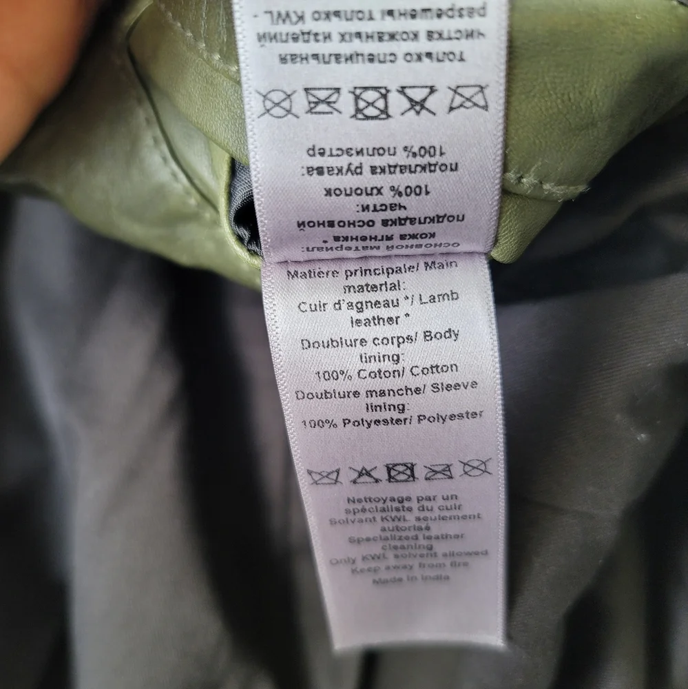 Zadig & Voltaire Olive Leather Jacket - Picture 12 of 14